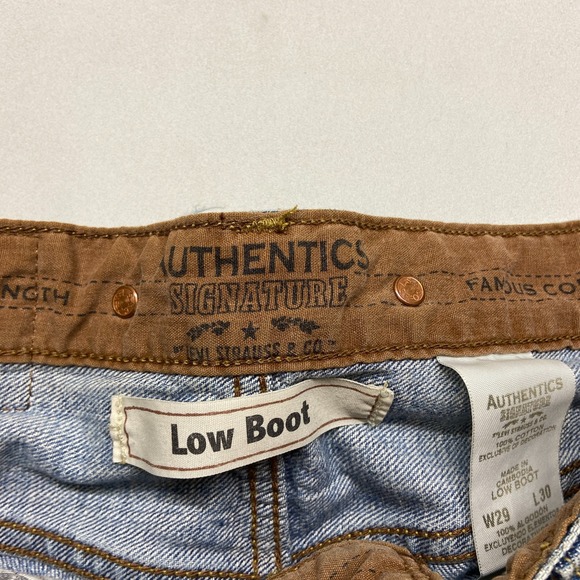 Levi's Jeans Womens W29xL30 Blue Cotton Denim 5-Pocket Design Low Bootcut Leg - Picture 15 of 16